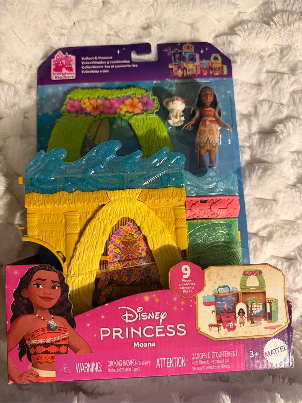 Disney Princess Moana Playset - Yellow, Blue, Green, Pink